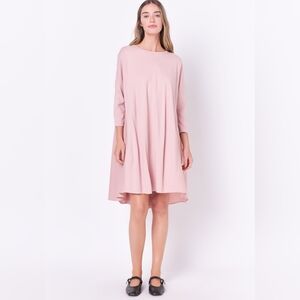 Mixed Media High & Low Mini Dress